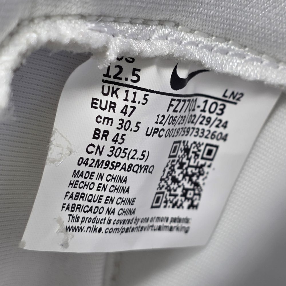 Nike Alpha Menace 4 Elite White Royal Blue Football Cleats FZ7701-103 Size 12.5 - Picture 4 of 11